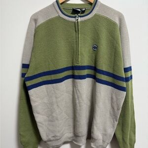 Vintage 90s Helly Hansen Quarter Zip Knit Sweater